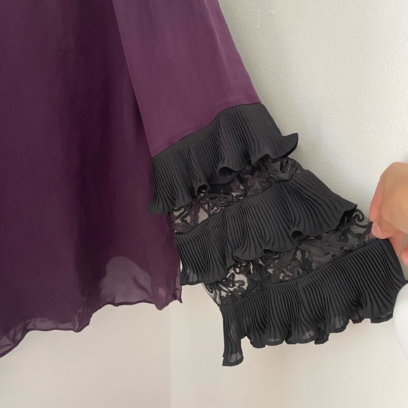 Kobi Halperin Silk Bell Sleeved Blouse - Picture 3 of 6